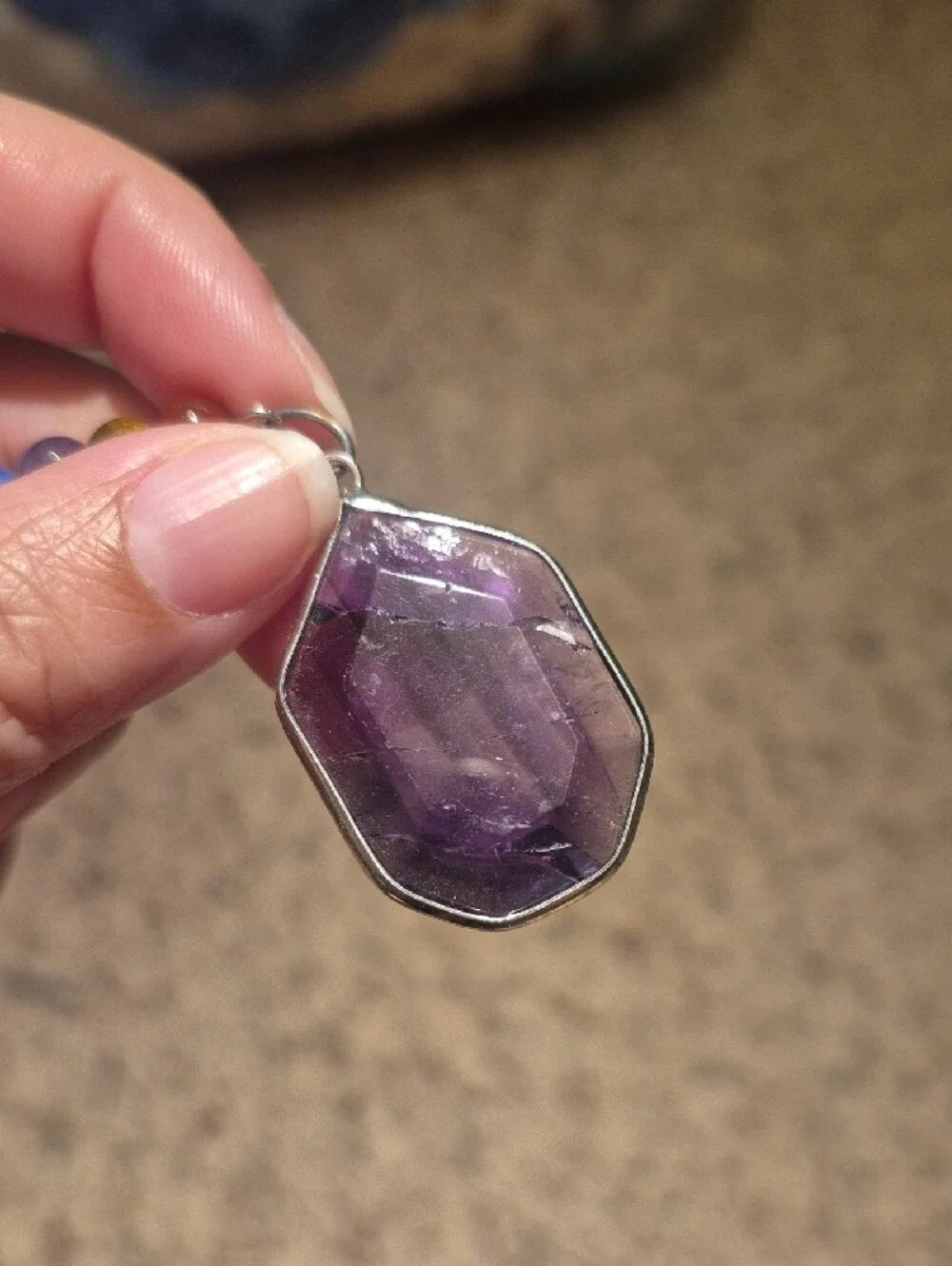 Handmade Purple Gemstone Bookmark